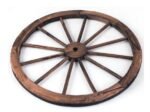 2 Wooden Wheels Vintage Decoration 76x76x3.5CM