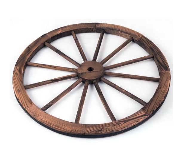 2 Wooden Wheels Vintage Decoration 76x76x3.5CM