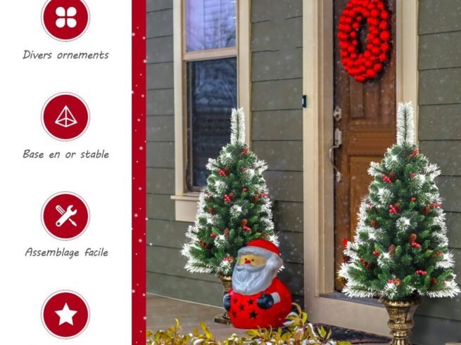 Artificial Christmas Tree 120cm with Glittering Needles PVC Pine Cones