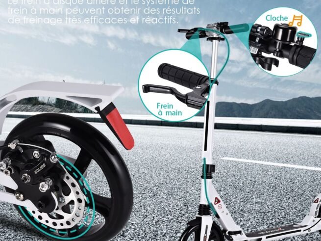 2 Wheel Scooter with Foldable Brake 3 Adjustable Heights Max. Load 100KG