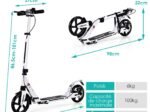 2 Wheel Scooter with Foldable Brake 3 Adjustable Heights Max. Load 100KG