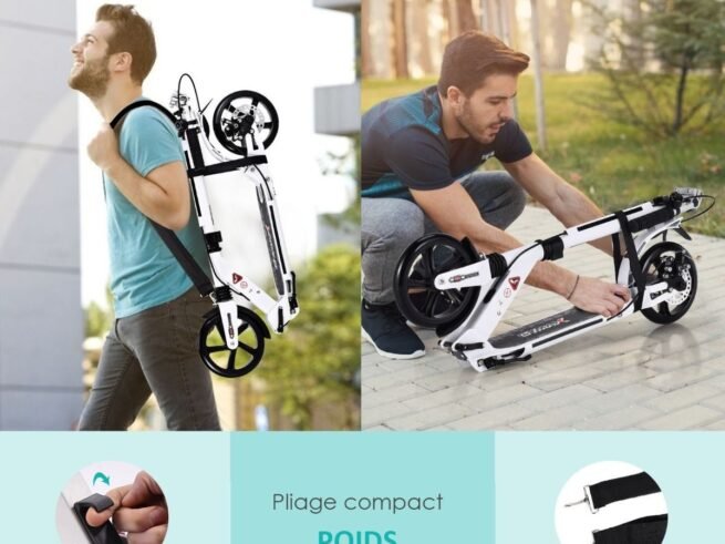 2 Wheel Scooter with Foldable Brake 3 Adjustable Heights Max. Load 100KG