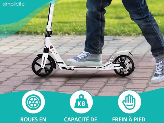 2 Wheel Scooter with Foldable Brake 3 Adjustable Heights Max. Load 100KG