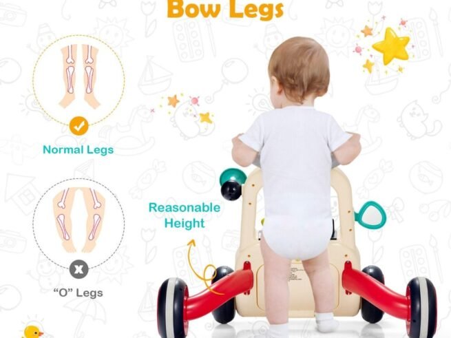 2 in 1 Push Walker for Baby Scalable Interactive Learn to Walk Educational 9+Months