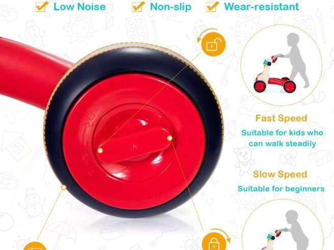 2 in 1 Push Walker for Baby Scalable Interactive Learn to Walk Educational 9+Months