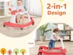Foldable Baby Walker 2 in 1 Adjustable Height and Speed ​​Sound Effect with Lights