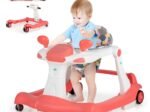 Foldable Baby Walker 2 in 1 Adjustable Height and Speed ​​Sound Effect with Lights