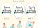 Foldable Baby Walker 2 in 1 Adjustable Height and Speed Sound Effect with Lights