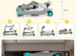 Foldable Baby Walker 2 in 1 Adjustable Height and Speed Sound Effect with Lights