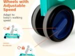 Foldable Baby Walker 2 in 1 Adjustable Height and Speed ​​Sound Effect with Lights