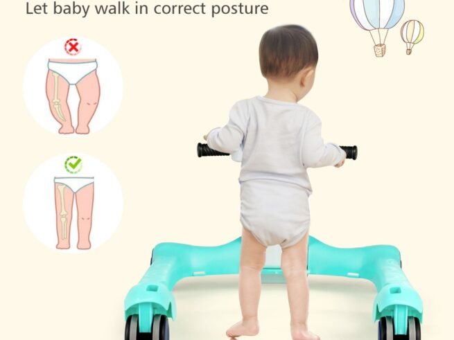 Foldable Baby Walker 2 in 1 Adjustable Height and Speed ​​Sound Effect with Lights