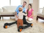 Foldable Baby Walker 2 in 1 Adjustable Height and Speed ​​Sound Effect with Lights
