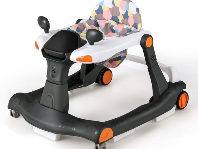 Foldable Baby Walker 2 in 1 Adjustable Height and Speed ​​Sound Effect with Lights