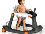 Foldable Baby Walker 2 in 1 Adjustable Height and Speed ​​Sound Effect with Lights