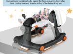 Foldable Baby Walker 2 in 1 Adjustable Height and Speed ​​Sound Effect with Lights