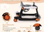 Foldable Baby Walker 2 in 1 Adjustable Height and Speed ​​Sound Effect with Lights