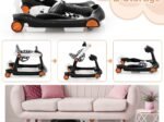 Foldable Baby Walker 2 in 1 Adjustable Height and Speed ​​Sound Effect with Lights