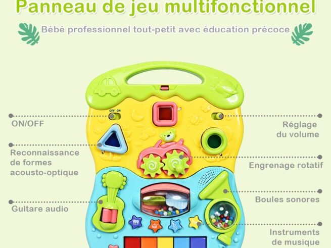 2 in 1 Baby Walker with Music Lights Adjustable Height and Removable Panel 10+ Months