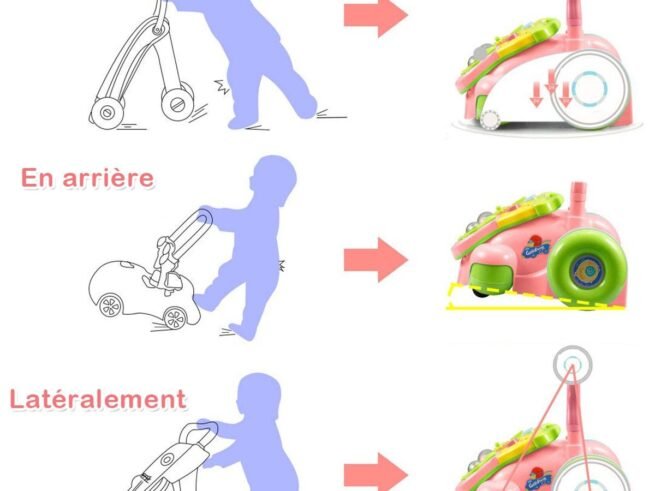 2 in 1 Baby Walker with Music Lights Adjustable Height and Removable Panel 10+ Months