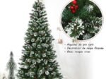 Artificial Christmas Tree 210cm with Snowflakes Dense Red Berries