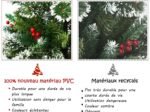 Artificial Christmas Tree 210cm with Snowflakes Dense Red Berries