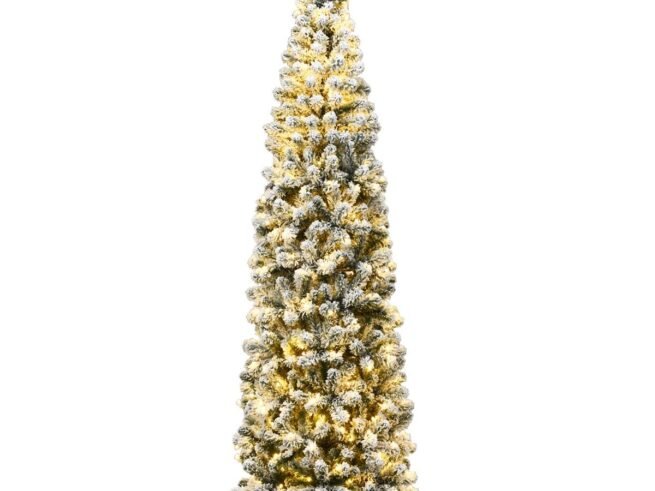 Snowflake Artificial Christmas Tree 225cm 350 LED Lights Metal Stand