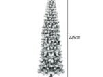 Snowflake Artificial Christmas Tree 225cm 350 LED Lights Metal Stand