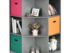 Children's Corner Storage Unit with 9 Niches 3-Tier Kids Storage Cabinet