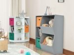 Children's Corner Storage Unit with 9 Niches 3-Tier Kids Storage Cabinet