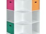 Children's Corner Storage Unit with 9 Niches 3-Tier Kids Storage Cabinet