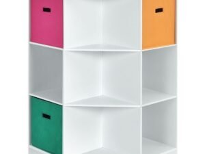 Children's Corner Storage Unit with 9 Niches 3-Tier Kids Storage Cabinet