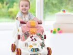 3 in 1 Push Walker for Baby with Light and Music Early Learning Activities 6-36 Months Pink