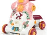 3 in 1 Push Walker for Baby with Light and Music Early Learning Activities 6-36 Months Pink