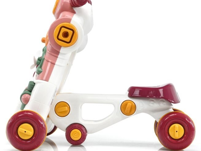 3 in 1 Push Walker for Baby with Light and Music Early Learning Activities 6-36 Months Pink