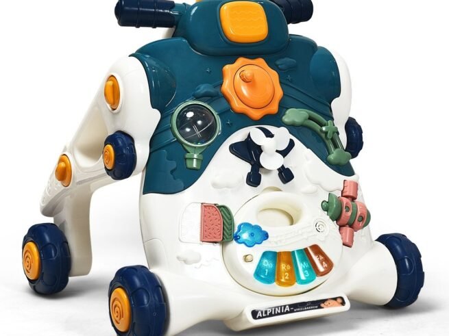 3 in 1 Push Walker for Baby with Light and Music for 6-36 Months Blue