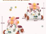 3 in 1 Push Walker for Baby with Light and Music Early Learning Activities 6-36 Months Pink