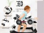 Foldable Baby Walker 4 in 1 Pusher Adjustable Height and Speed Music Box with Light