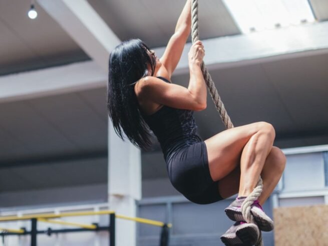 6M Hemp Rope 38MM Diameter Jute Sports Rubber Handles