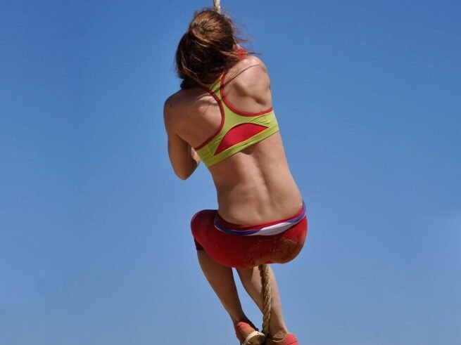 6M Hemp Rope 38MM Diameter Jute Sports Rubber Handles