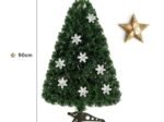 Artificial Christmas Tree 90cm with LED Lights and Stand Snowflake