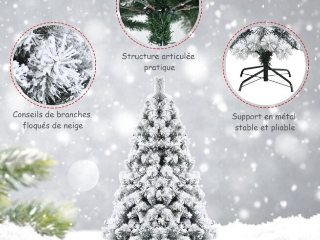 Articulated Christmas Tree 180cm Pine Needles Metal Stand