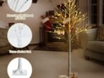 Luminous Artificial White Birch Tree Warm White LED Lights 120cm