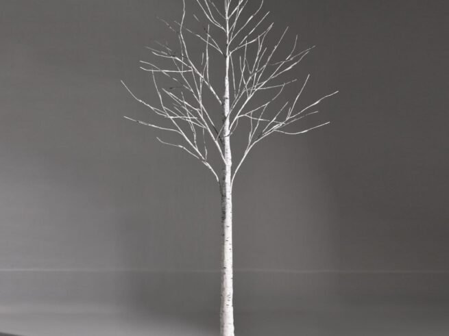 Luminous Artificial White Birch Tree Warm White LED Lights 120cm