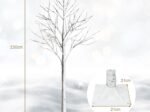 Luminous Artificial White Birch Tree Warm White LED Lights 120cm