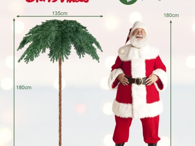 Artificial Christmas Tree 180cm LED Lights 813 Branches Palm