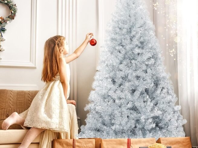 Artificial Christmas Tree 180 CM 1036 Silver Fir Branches Metal Stand