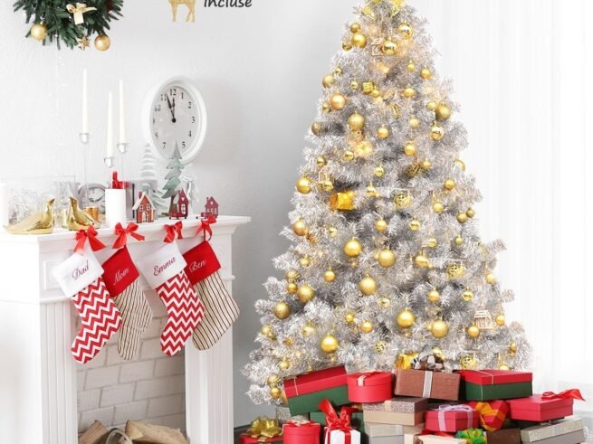 Artificial Christmas Tree 180 CM 1036 Silver Fir Branches Metal Stand