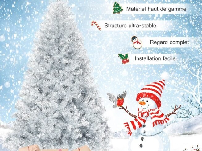 Artificial Christmas Tree 180 CM 1036 Silver Fir Branches Metal Stand