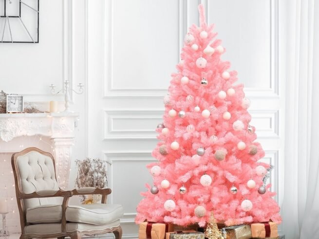 Artificial Christmas Tree 180 cm Cherry Blossom Color Metal Stand