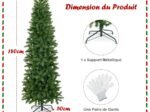 Artificial Christmas Tree 180 cm with 270 LED Lights 10 Lighting Modes